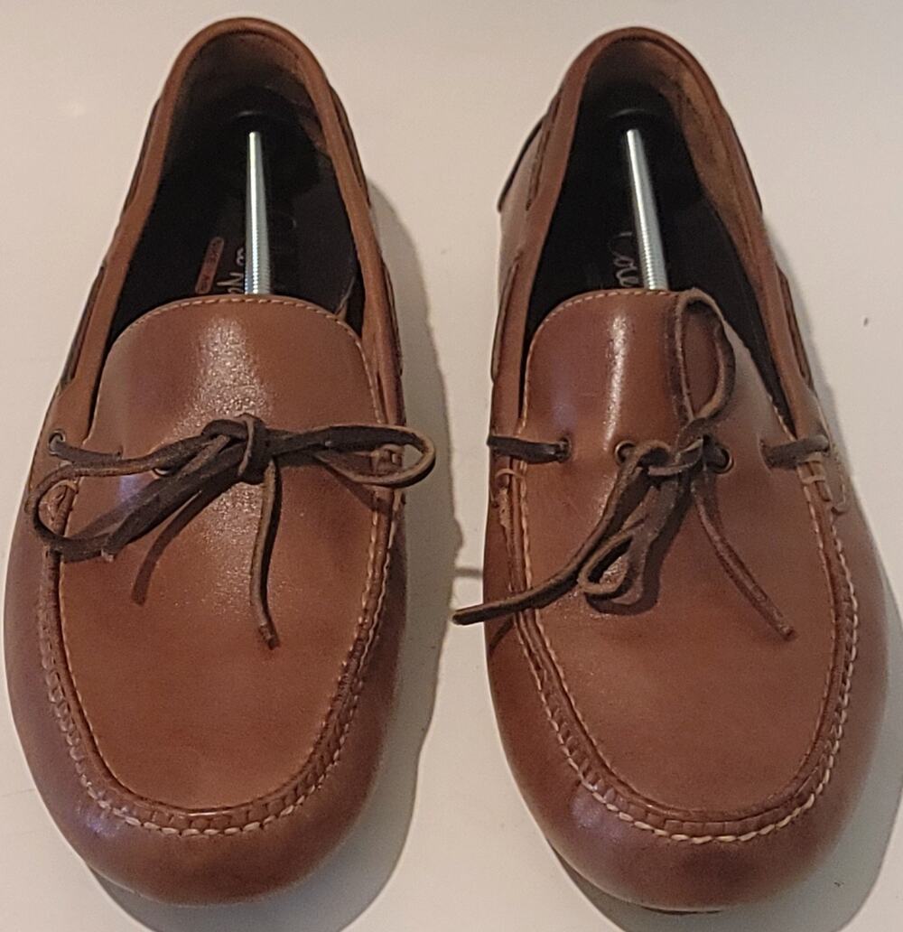 Cole Haan Gunnison Men’s Brown Leather Driving Slip-On Loafers Moccasins Sz 13W